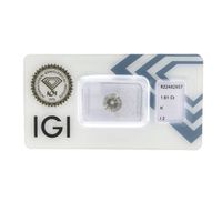 1.61 ct. Brilliant cut diamond K/I2 + IGI Certificate - Natural diamond