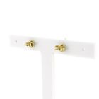 Image 4 of Gold stud earrings with hematite