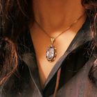 Image 4 of Gold pendant with Aquamarine