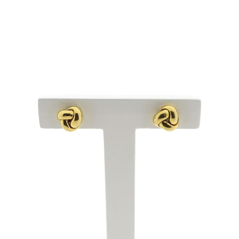 Image 1 of Gold button stud earrings