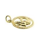 Image 4 of Gold zodiac sign pendant; Aquarius