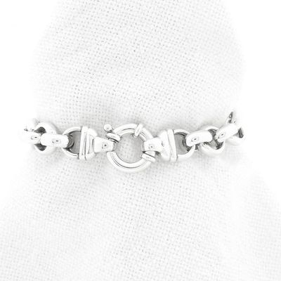 Image 1 of Silver robust jasseron link bracelet | 19.5 cm
