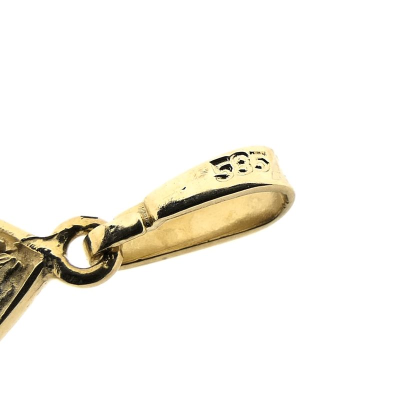 Image 6 of Gold pendant with zirconia.