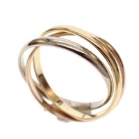 Tricolor gold trinity ring