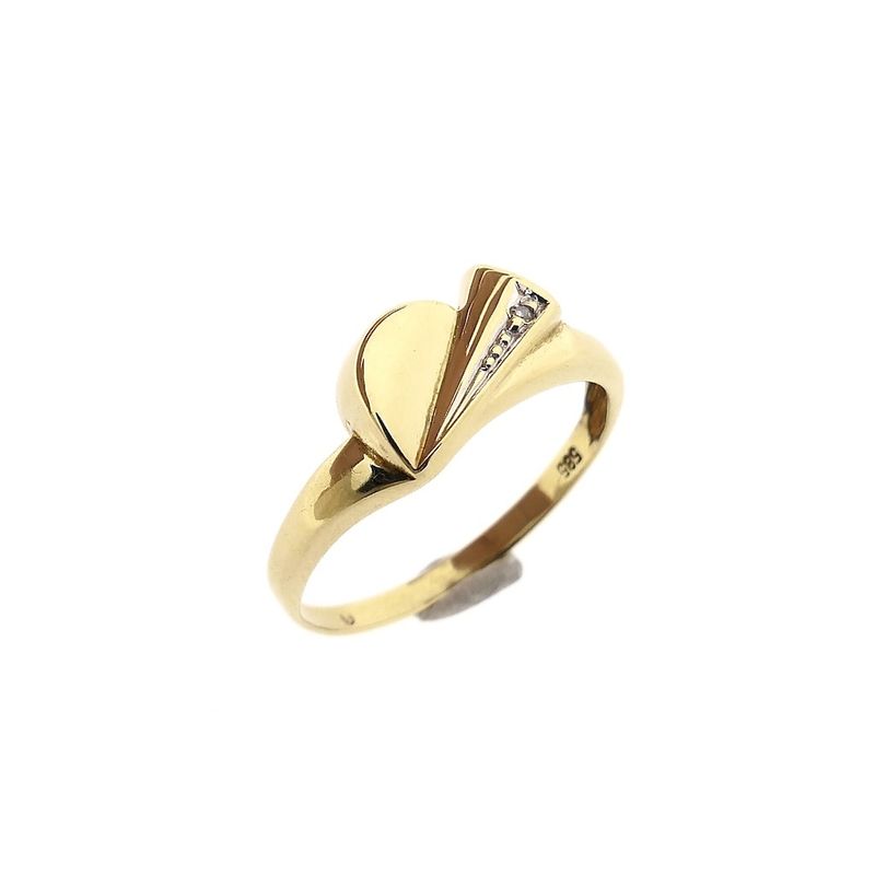 Image 1 of Golden fantasy ring with diamond | 0.01 ct.