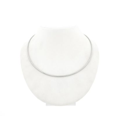 Image 1 of White gold omega link necklace