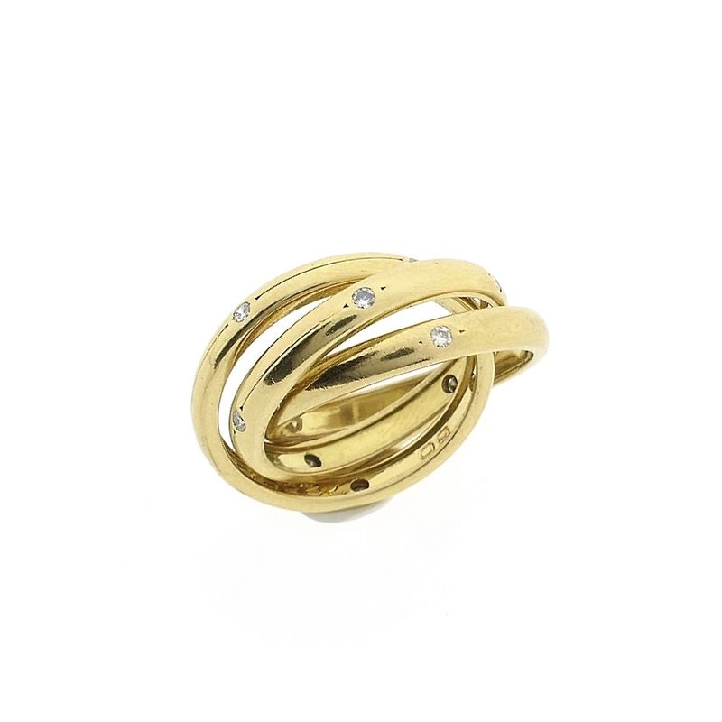 Image 10 of 18-karat gold trinity ring with 0.225 ct. diamond | Cartier
