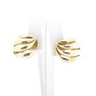 Image 1 of Gold vintage fantasy clip-on earrings; half round