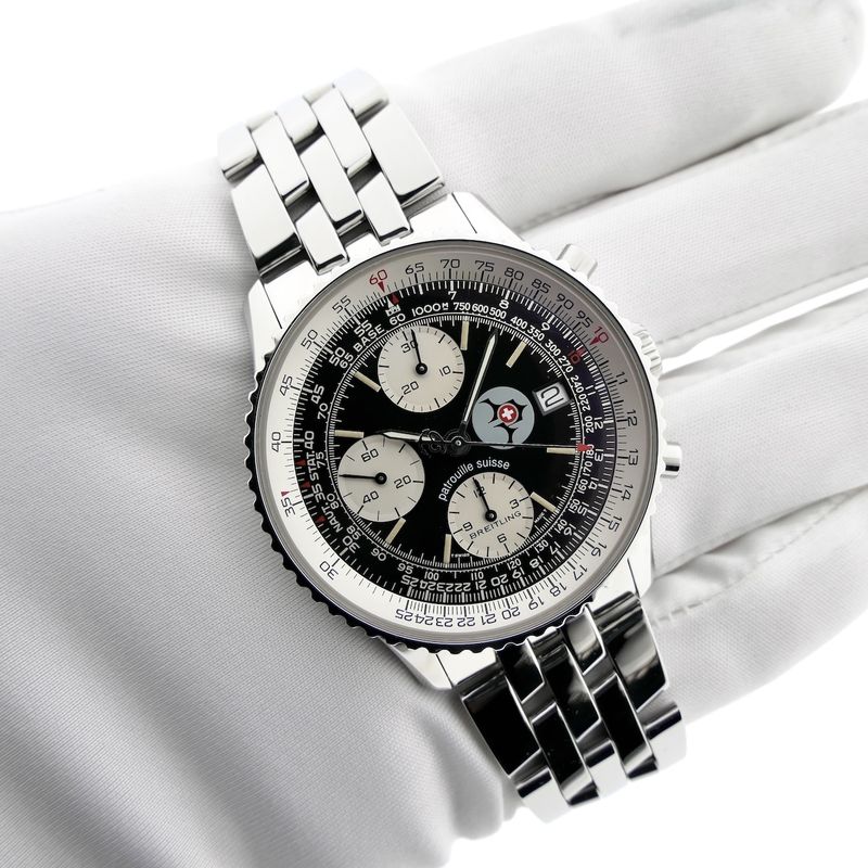 Image 11 of Breitling Old Navitimer II 'Patrouille Suisse' Limited Edition A13022; Chronograph men's watch