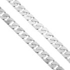 Image 3 of Silver flat gourmet link chain | 50 cm