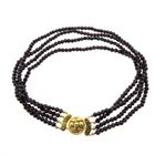 Image 11 of Antique garnet bead necklace with gold decorative clasp