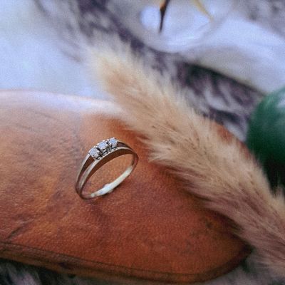 White gold ring with diamonds | 0.12 ct. Image 2 of White gold ring with diamonds | 0.12 ct.