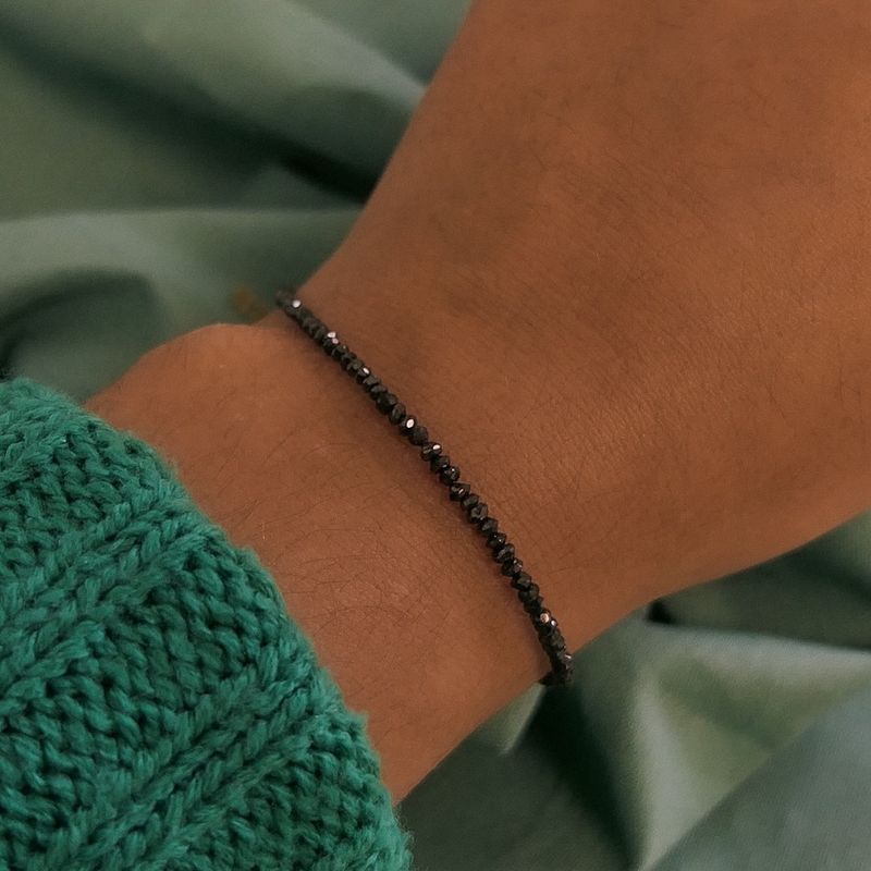 Image 4 of 9 crt. Black diamond bracelet | 20 cm