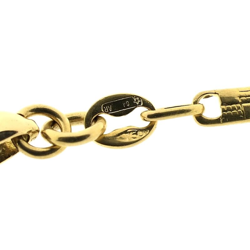 Image 7 of Gold link chain with bars