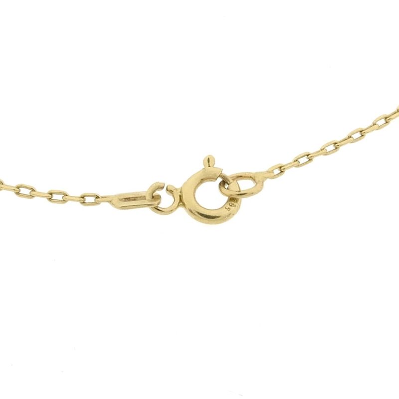 Image 5 of Gold thin anchor link bracelet; Cross with zirconia | 18.5 cm