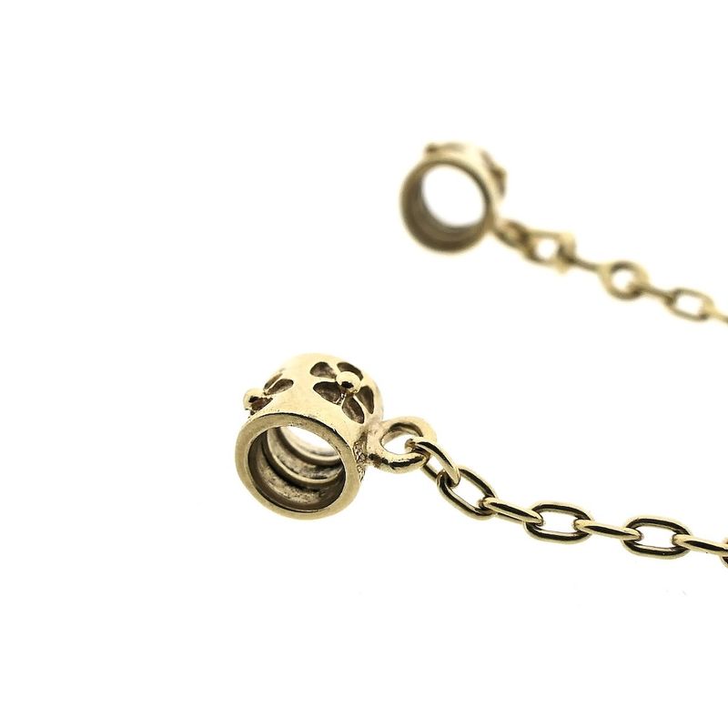 Image 3 of Pandora charm; Gold; Hawthorn Flower Safety Chain
