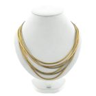 Image 1 of Tricolor gold omega link necklace