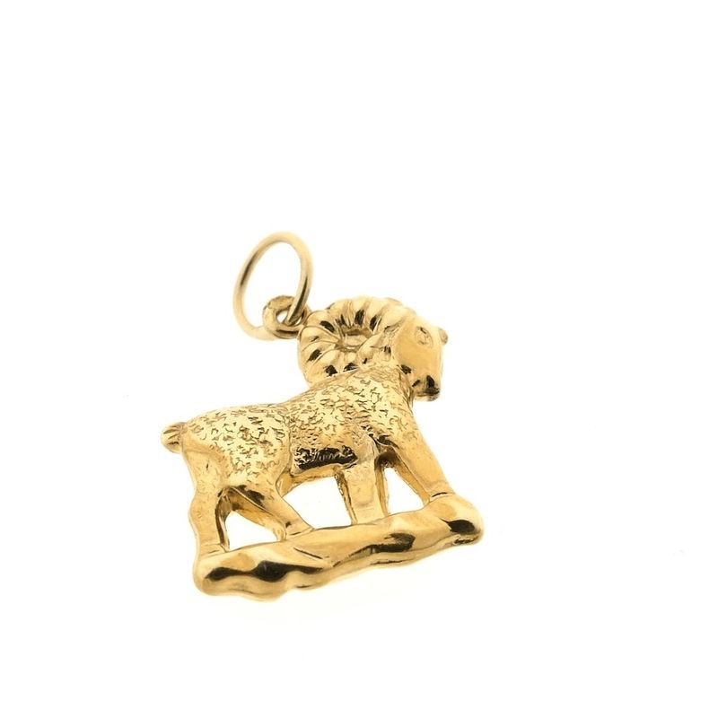 Image 4 of Gold zodiac sign pendant | Capricorn