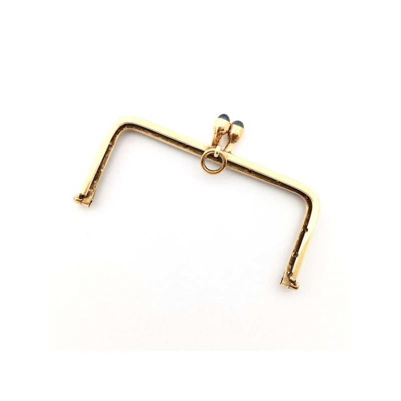 Image 1 of Gold wallet clasp | 14 carat sapphire