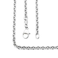 White gold jasseron necklace | 45 cm