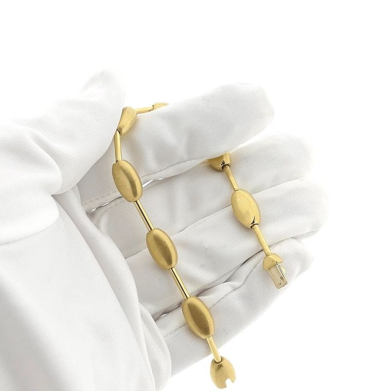 Image 6 of Gold matte bead bracelet