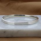 Image 2 of Silver Slave Bracelet with Pattern; Size M