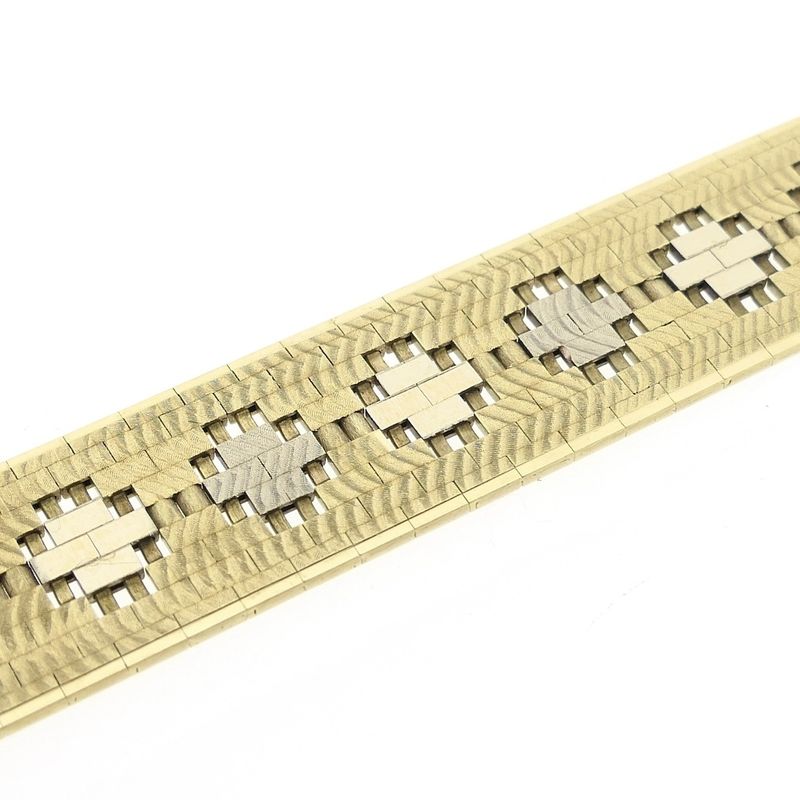 Image 6 of Two-tone gold woven fantasy bracelet