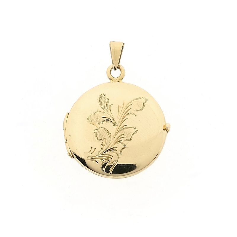 Image 1 of 14 Karat Gold Medallion Pendant
