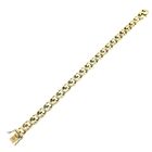 Afbeelding 7 van Massief gouden platte Prince of Wales schakelarmband | 21 cm
