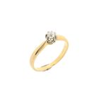 Image 1 of Gold solitaire ring with Bolshevik diamond