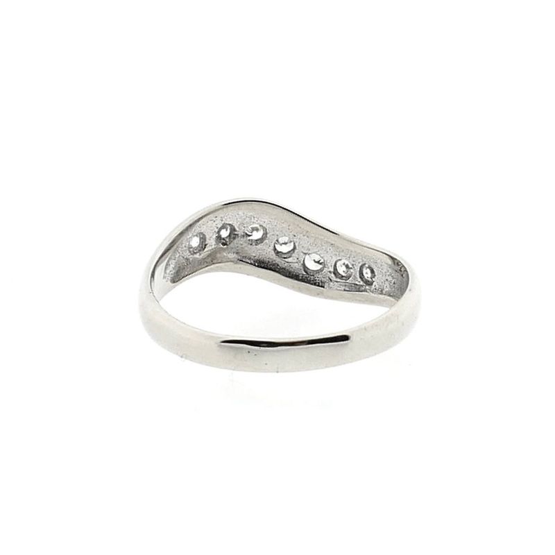 Image 4 of White gold ring with diamonds; 0.14 ct.