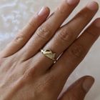 Image 5 of Golden fantasy ring with diamond | 0.01 ct.