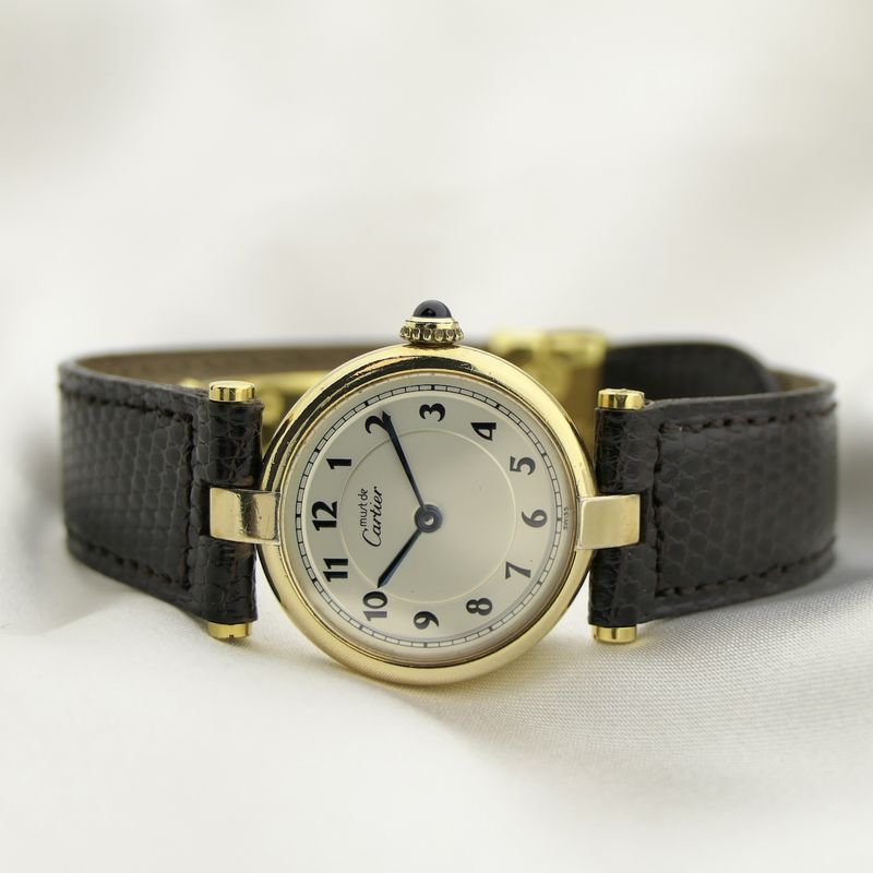 Image 13 of Cartier 'Must de Vendome' Vermeil; Ladies watch