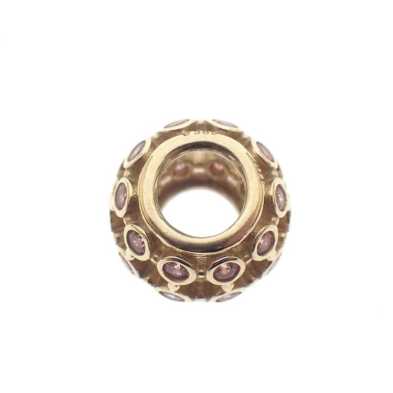 Image 4 of Pandora charm; Gold; Pink Stones