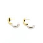 Image 6 of Quinn bicolor gold hoop earrings; Ø 14.0 mm