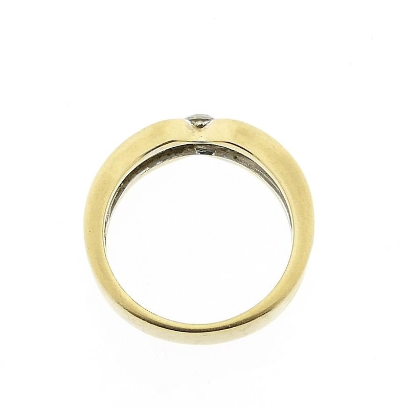 Image 5 of Two-tone gold ring with zirconia
