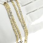 Image 8 of Two-tone gold men's necklace with diamonds.