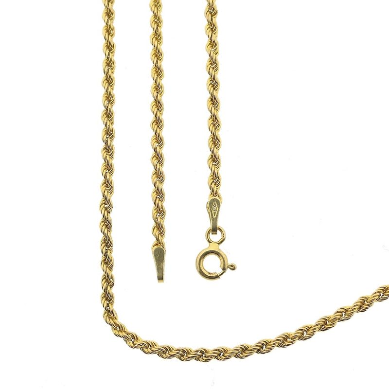 Image 1 of 18K Gold Twisted Link Chain | 50.5 cm