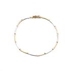 Image 1 of Two-tone gold fantasy link bracelet with zirconia.