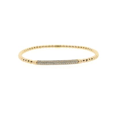 Image 1 of 18 ct. Rose gold stretch bracelet with diamond; approx. 0.40 ct. | Al Coro