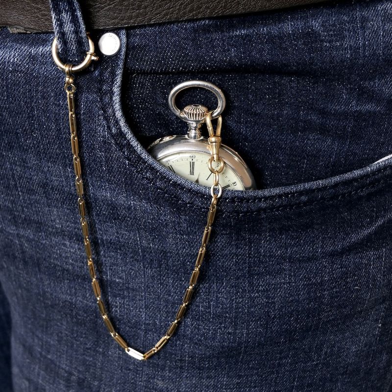 Image 7 of Vintage gold watch chain; Chatelaine (for a pocket watch) | 27.5 cm