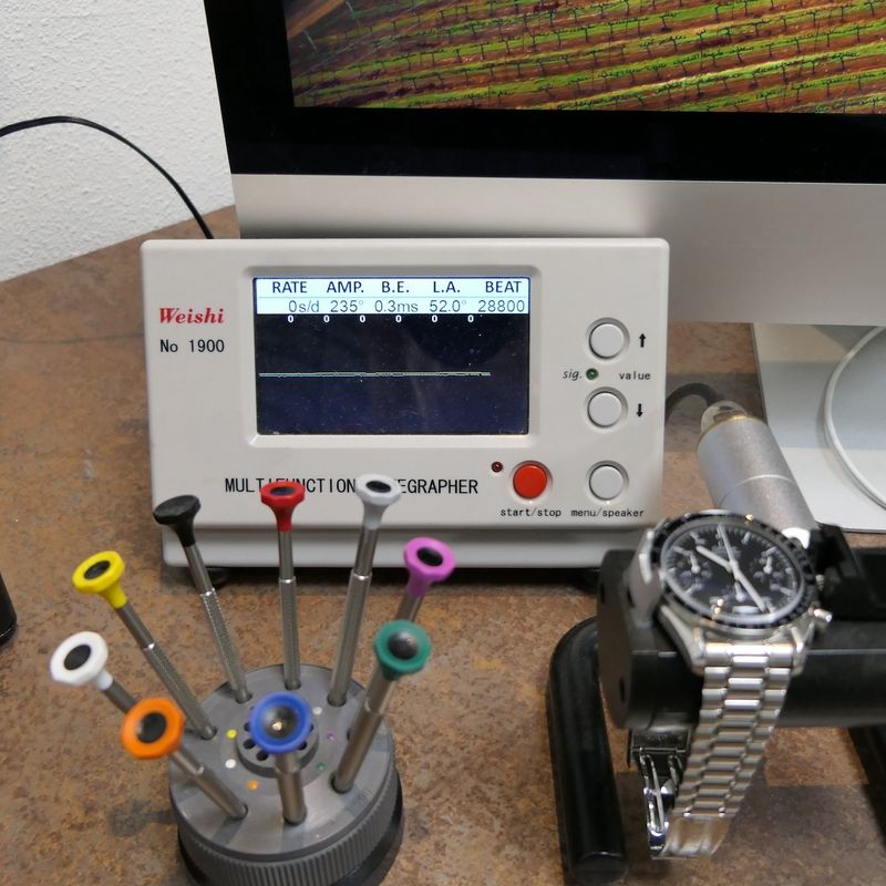 Image 18 of Omega Speedmaster Reduced; Automatic Chronograph watch