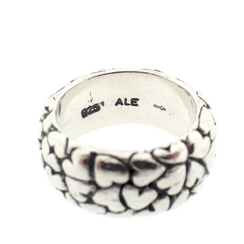 Image 4 of Pandora ring; Silver; heart band