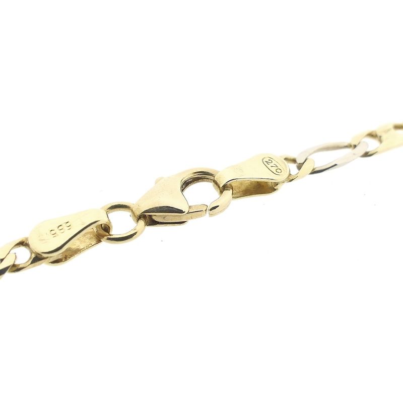Image 3 of Two-tone gold Figaro link chain