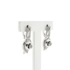 Image 2 of White gold earrings with diamonds; 0.59 ct.
