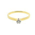 Image 3 of 18-karat gold solitaire ring with 0.15 ct. diamond