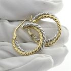 Image 4 of 18K Two-tone gold earrings | Ø 21 mm