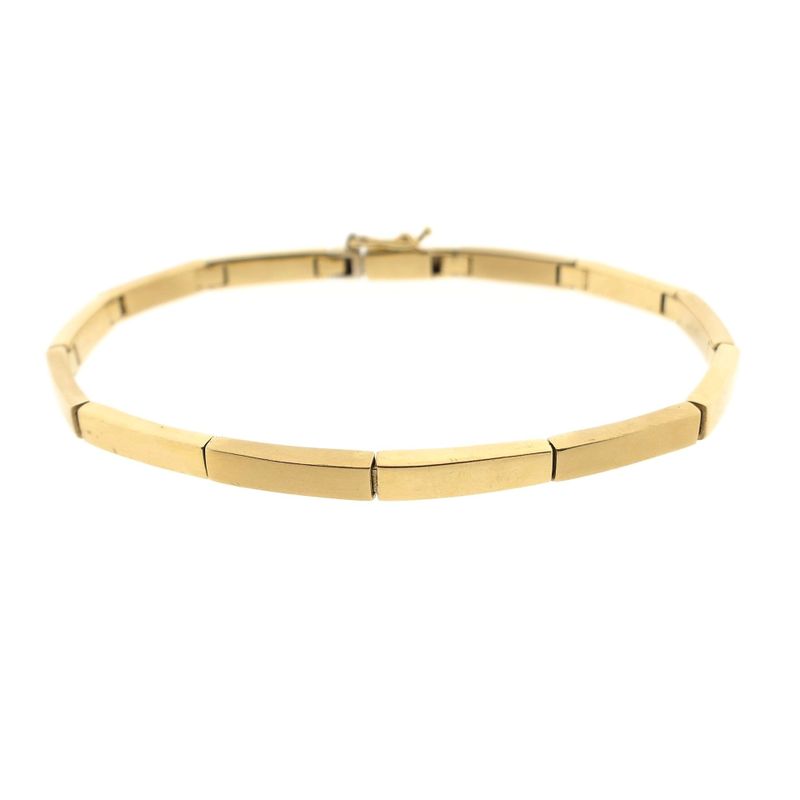 Image 3 of Gold bar link bracelet
