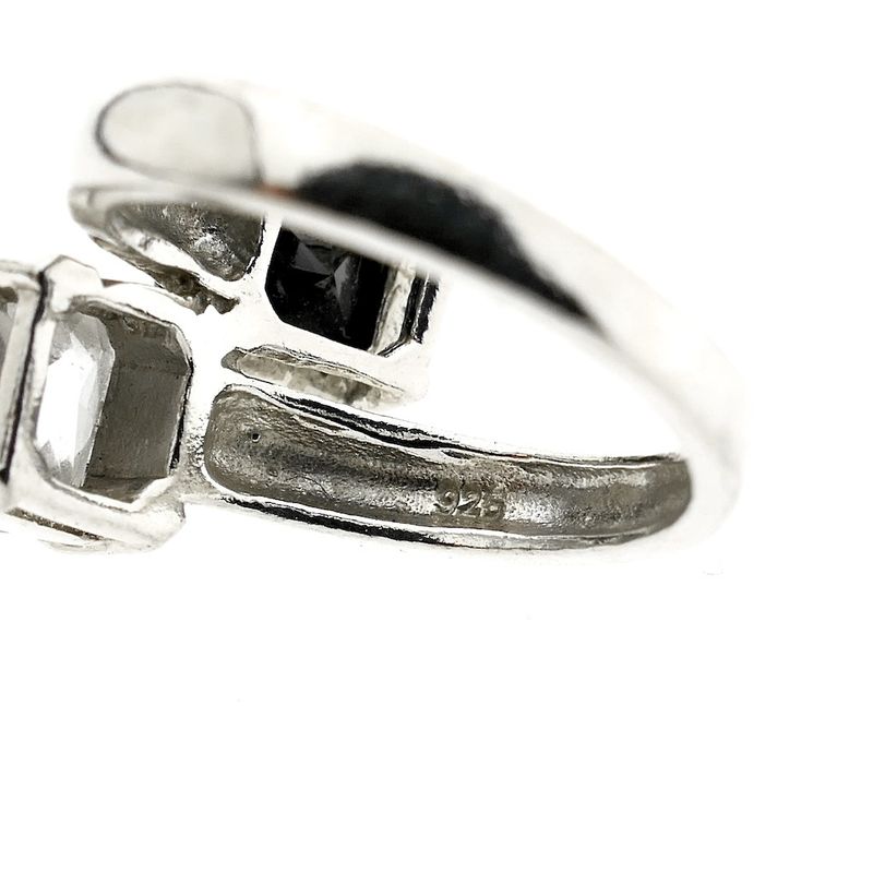 Image 5 of Silver Toi et moi ring with zirconia