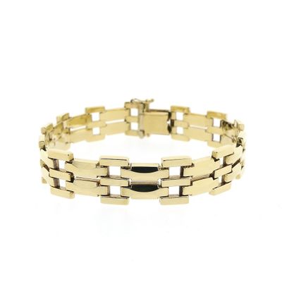 Golden fantasy link bracelet | 19.5 cm Image 1 of Golden fantasy link bracelet | 19.5 cm